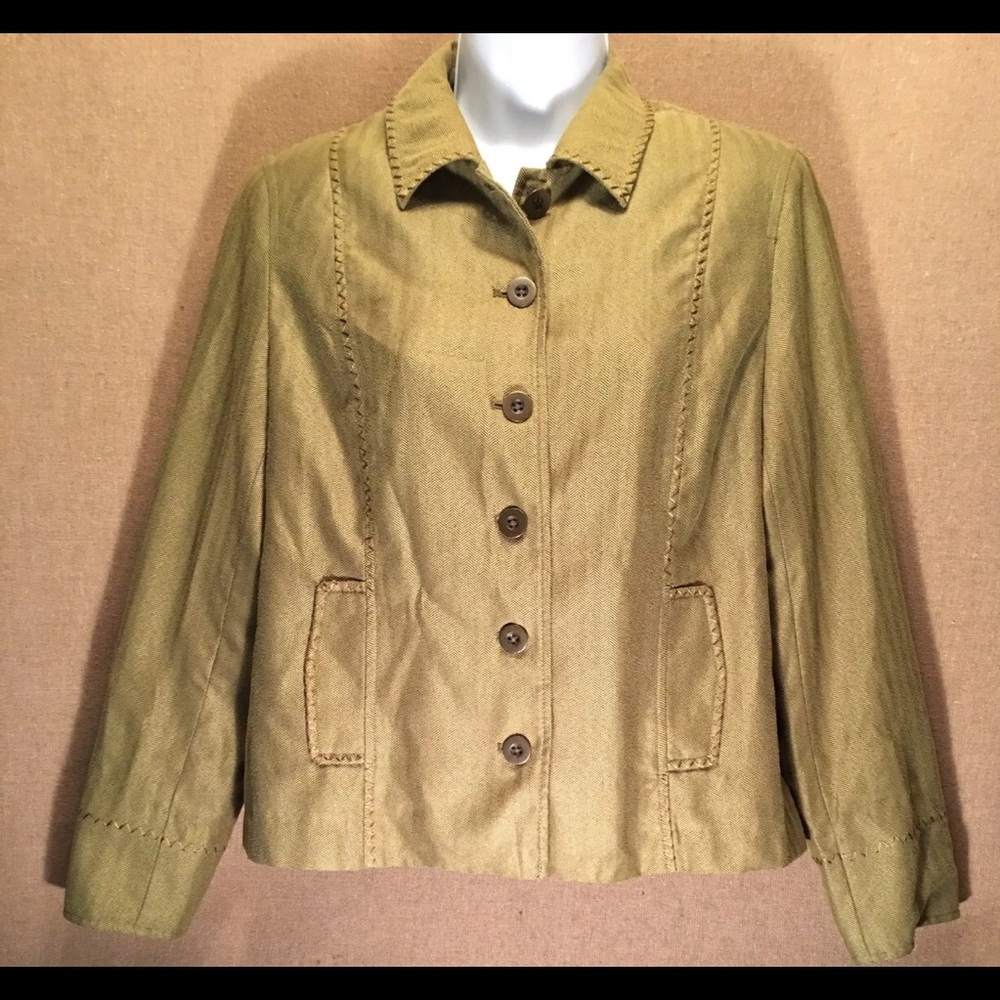 Coldwater Creek Long sleeve herringbone pattern